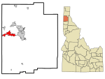 Kootenai County Idaho Incorporated and Unincorporated areas Post Falls Highlighted
